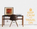 Keep Calm and Travel On Quotes Vinyl Lettering Decal